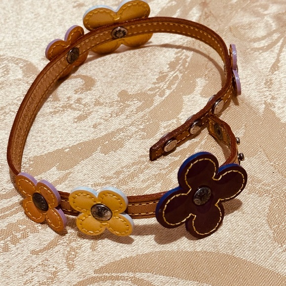 Authentic Louis Vuitton Tan Leather Double Strap Bracelet - Picture 9 of 14